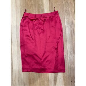 Gucci Red Silk Skirt Size 42 / US 6